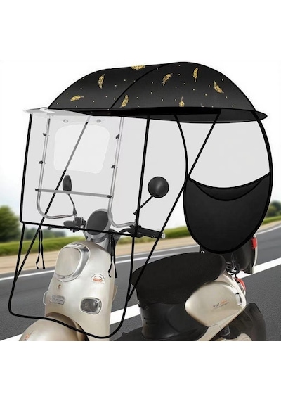 Scooter Motosiklet Yağmurluk Tente Çadır Kumaşı Şemsiye Gölgelik Branda