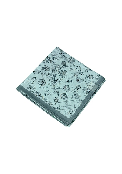 Mim Eşarp Prime Pamuk Çiçek Desenli Eşarp 90x90 Cm Gri