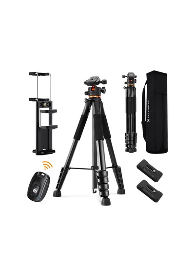 K&f Concept 190cm Alüminyum Tripod S255a3+bh-36 - 8kg Taşıma Kapasitesi