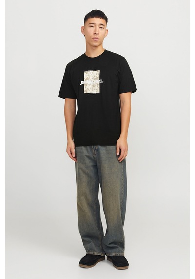 Jack & Jones Jcotarmac Camo Front Tee Siyah Erkek Kısa Kol T-shirt 000000000102276981 Siyah