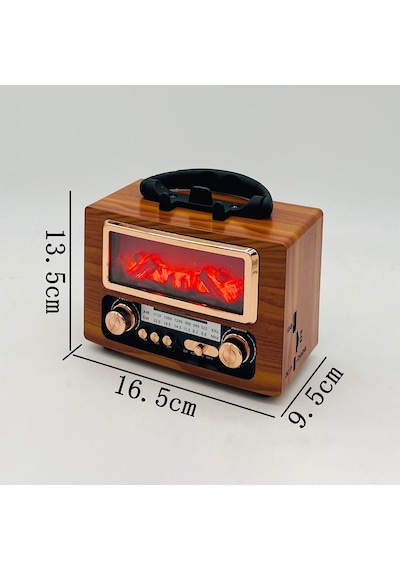 Şömine Alev Işıklı Bluetooth Speaker Fm Radyo Hoparlör Usb/sd Mp3 Çalar