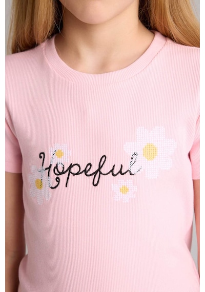Defacto Fitilli Kaşkorse Tişört Kız Çocuk H5295a826smpn171 Pembe-pn171