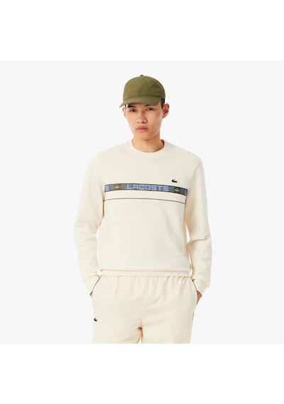 Lacoste Sh4767 Erkek Sweatshirt Krem