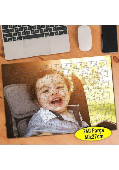 Gülümseyen Sevimli Bebek 240 Parça Puzzle Yapboz- 84943382
