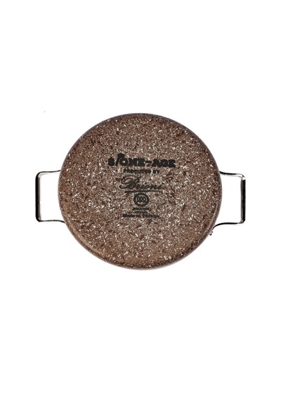 Stone-age Terra 24cm Çizilmez Yanmaz Yapışmaz İndüksiyonlu Derin Tencere-7650 Kahverengi