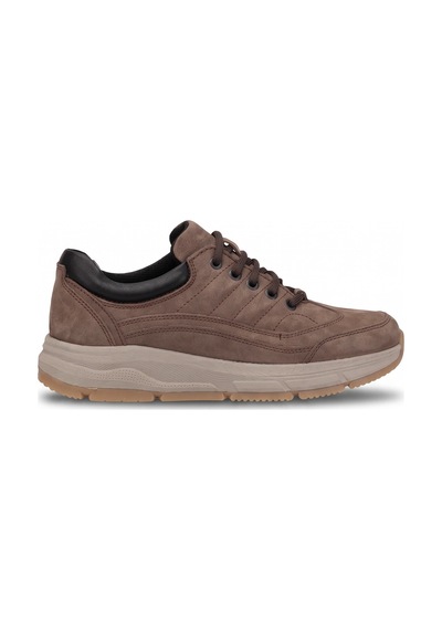 King Paolo L1399n Erkek Hakiki Nubuk Deri Memory Foam Klasik Sneaker Kum