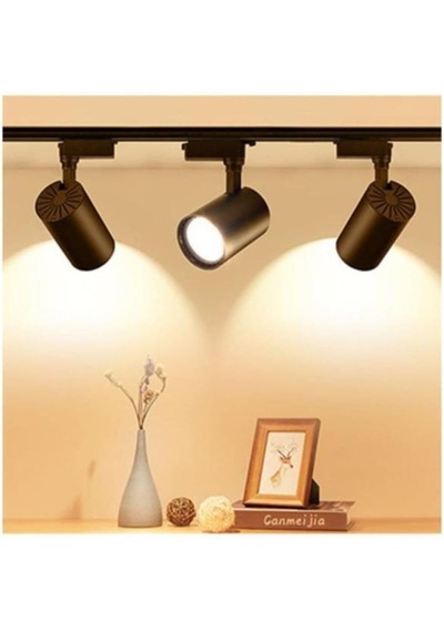 30w Cob Led Ray Spot Sarı Işık 3000k Beyaz Kasa 3 Adet Çok Renkli