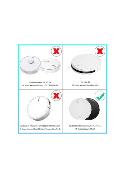 Stytj02ym Xiaomi Uyumlu Mop P Vacuum Robot Süpürge Modeli Uyumlu 2 Adet Hepa Filtre