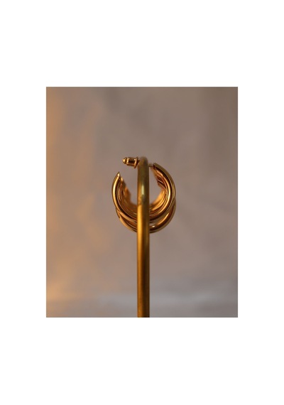 İç İçe Halkalı Trend Gold Küpe Altın - 645306852 Altın