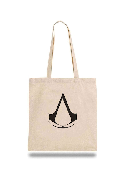 Bez Çanta Assassins Creed Logo Bej