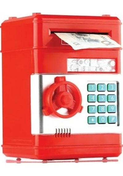 Mobgift Atm Şifreli Kasa Kumbara Kırmızı