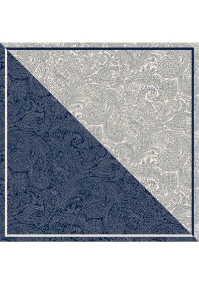 Tarzını Seç Lacivert Royal Fular / Bandana / Aksesuar 48x48 Cm