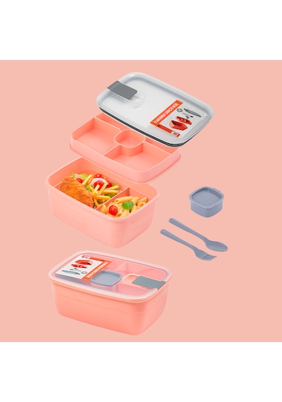 Porsima 3193 Vakumlu Sosluklu Bölmeli 2 Katlı Lunch Box Saklama K