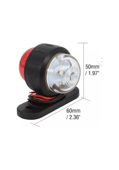 Mini Takoz Köşe Aydınlatma Led Lamba Küçük 12 V-24 V 8 Adet Kırmızı - Beyaz