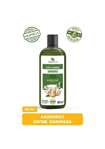 Hunca Care Defne Ve Sarımsaklı Şampuan Saç Dökülmesine Karşı Yardımcı 485 Ml Tüm Saçlar