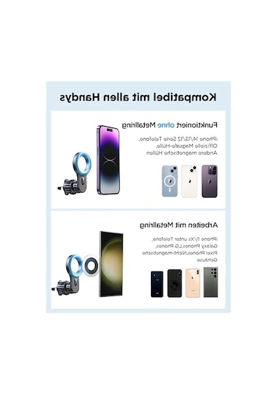 Manyetik Araç Telefon Tutucu, Hava Havalandırma İçin Uygun