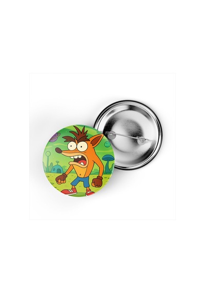 Crash Bandicoot - 44 Mm İğneli Çanta Rozeti - 5 Adet Diğer