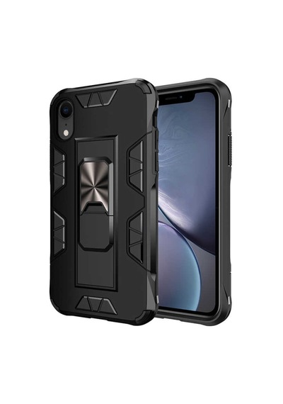 Apple Uyumlu iPhone XR 6.1 Kılıf Zore Volve Kapak-Siyah