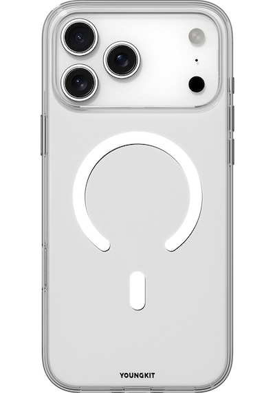 Apple Uyumlu iPhone 17 Pro Kılıf M-safe Şarj Özellikli Youngkit Clear Serisi Kapak Şeffaf Şeffaf