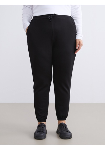 Lcw Everyday Siyah Beli Lastikli Kadın Jogger Eşofman Altı