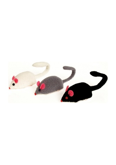 Karlie 8 x 4 CM Tekerlekli Peluş Fare Kedi Oyuncağı Çok Renkli