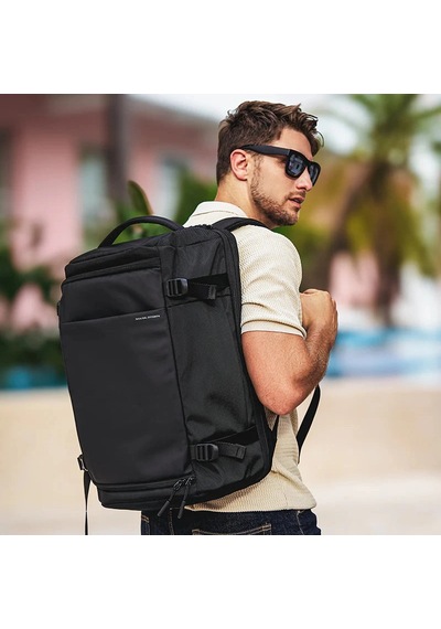 Mark Ryden Aegis Fortress: Seyahate Uygun Her Hava Koşuluna Dayanıklı 38l Çok Bölmeli Sırt Çantası siyah