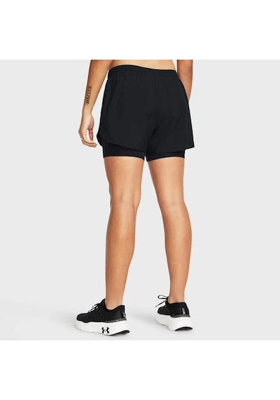 Under Armour Fly By 2 In 1 Kadın Siyah Polo Yaka Tişört