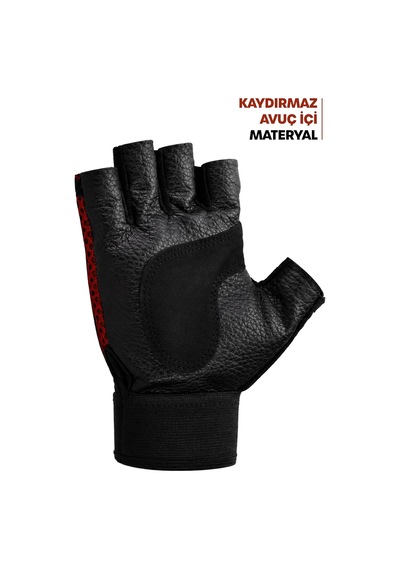 M Beden Kesik Yarım Fitness Gym Ağırlık Kaldırma Spor Eldiveni Unisex Bisiklet Eldiveni Kırmızı 115 Genel