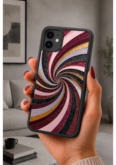 İphone 11 Uyumlu Hipnotikgirdap Desenli Kamera Korumalı Darbelere Dayanıklı Kılıf 960-hipnotikgirdap-iphone11