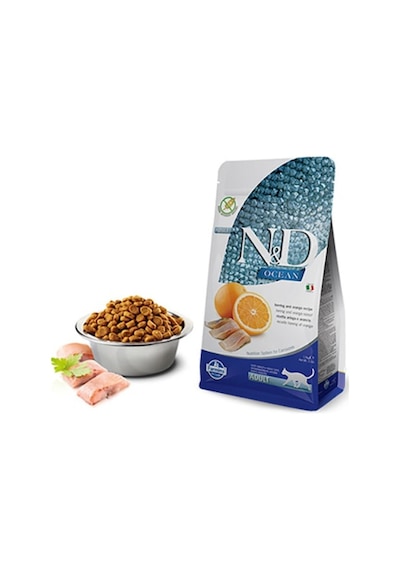 N&D Ocean Tahılsız Ringa Balıklı ve Portakallı Yetişkin Kedi Maması 1500 G