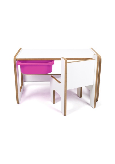 Çocuk Oyun, Aktivite Ve Etkinlik Masası, Beyaz-lila, 18mm Mdf Beyaz
