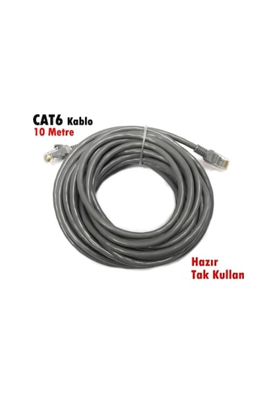 Fully 10Metre Cat6 Kablo Hazır Fişli