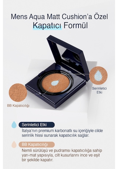 Dashu Mens Aqua Matt Cushion Spf50+ Pa+++ Bej