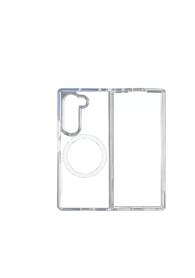 Teknomoda Samsung Galaxy Z Fold 7 Kılıf Magsafe Wireless Kablosuz Şarj Uyumlu Manyetik Şeffaf Kapak Şeffaf