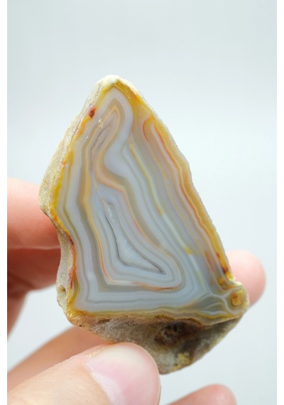 Pastel Mavi Sarı Bal Rengi Ve İnce Beyaz Şeritli Siyah Deniz Akik Çifti