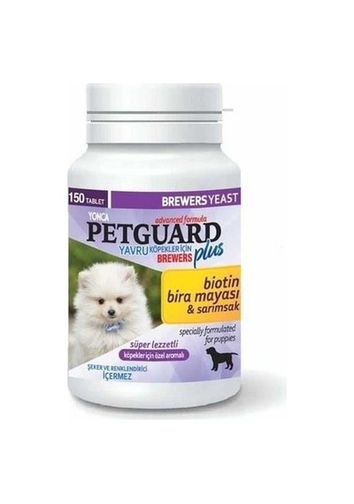 Petguard Yavru Köpekler Için Biotin Ve Sarımsaklı Bira Mayası Tableti 150 Adet