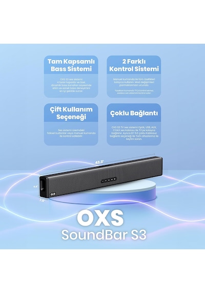 Oxs S3 Tv Için Ses Barları, Dahili Subwoofer İle Ev Sineması Ses Sistemi