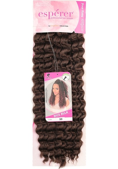 Nice Bulk Afro Su Dalgası Saç - Koyu Kahve