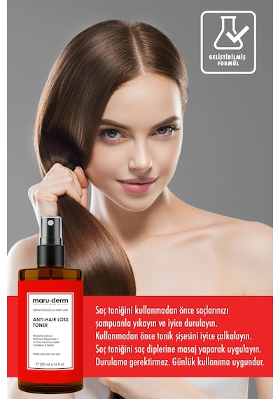 Maruderm Biotin & Kafein Dökülme Saç Toniği Uzamaya Yardımcı 200 ML