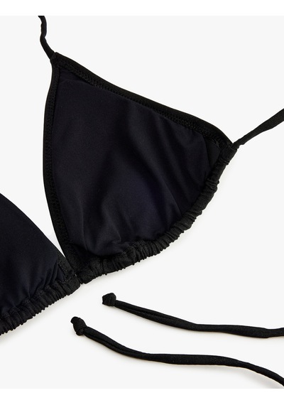 Koton İpli Üçgen Bikini Üstü Siyah 6sak10013mm