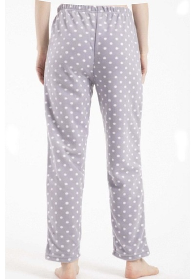 Lüx Polar Cepli Kışlık Kadın Pijama Altı Tek Alt Ra1 Gri