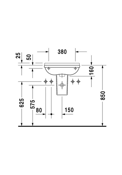 Duravit Starck 3 Kucuk Lavabo 500 x 260 MM 0751500000