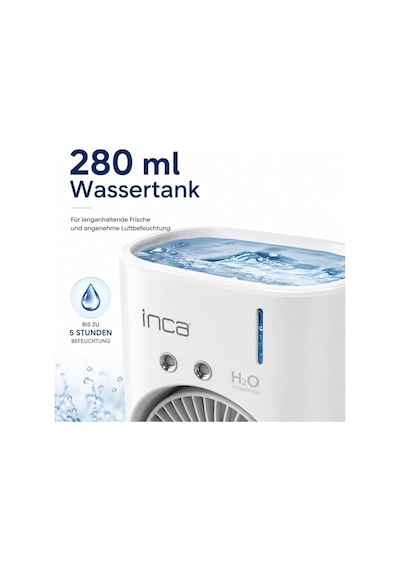 Inca Imf-10b Şarj Edilebilir 2400 Mah Taşınabilir Buzlu Su Hazneli Soğutucu Renkli Işıklı Masa Fanı Masaüstü F