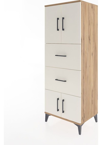 Hyperion Dolap 2 Raflı 2 Çekmeceli 4 Kapaklı 60x44x163 Çam-ay... Çam