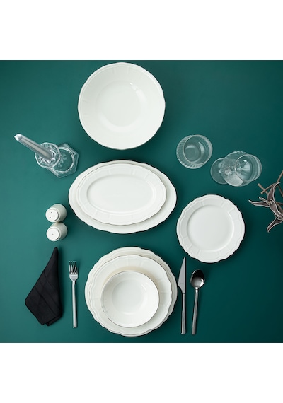 Aryıldız Tiffany Platin 30 Parça 6 Kişilik Yemek Takımı Platin