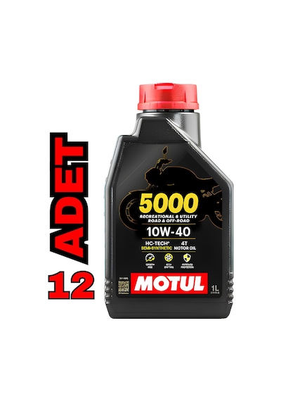 Motul 5000 10W-40 4T Yarı Sentetik Motor Yağı 12 x 1 L