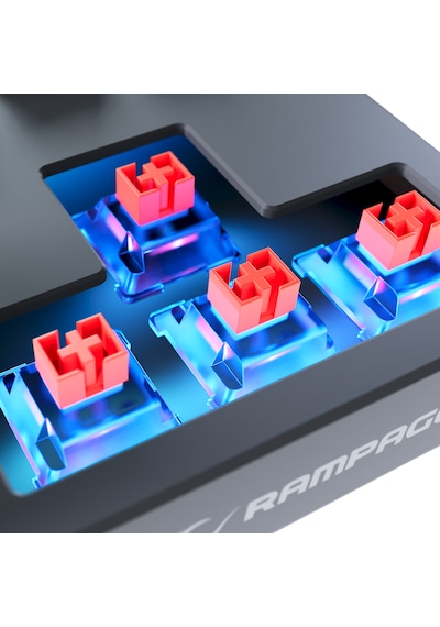 Rampage Yoru Tkl Siyah/gri Type-c Bağlantılı Outemu Red Swich Q Mekanik Gaming Oyuncu Klavye Rgb