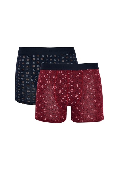 Tudors Erkek 2'Li Pamuk Likralı Esnek Kumaş Boxer-31684-Multi