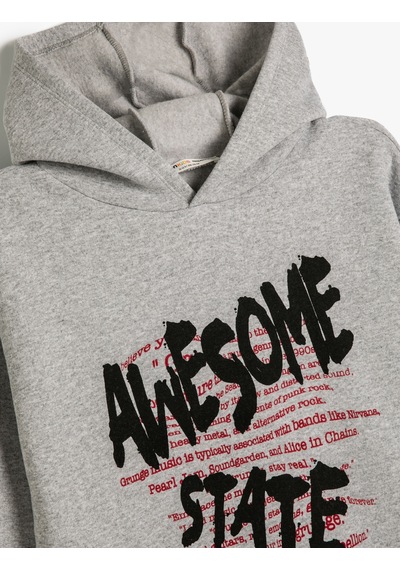 Koton Kapşonlu Sweatshirt Slogan Baskılı Uzun Kollu Şardonlu Gri 4wkb10584tk 4WKB10584TK031 Gri Koton Kapşonlu Sweatshirt Slogan Baskılı Uzun Kollu Şardonlu Gri 4wkb10584tk 4WKB10584TK031 Gri