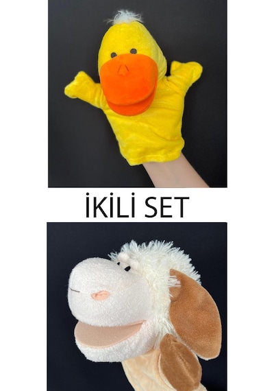 El Kuklası Ördek Ve Kuzu Arkadaşlar İkili Set El Kuklası Karışık